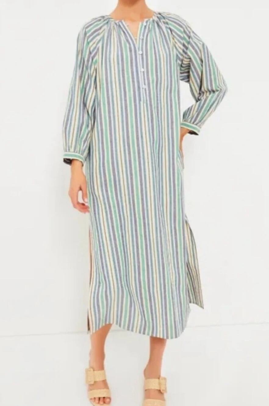 pomander place tuckernuck heidi dress pastel zephyr stripe, women size large